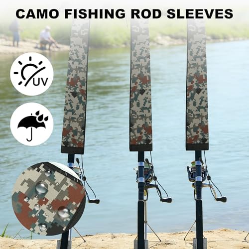 Neoprene Camo Fishing Rod Sleeves,Fishing Pole Sleeves,Fishing Rod Socks - Image 6