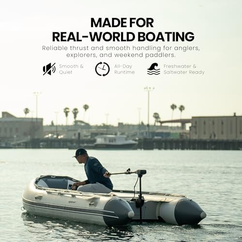 Newport NV-Series Thrust Saltwater Transom Mounted Trolling Electric Trolling Motor w/LED Battery Indicator - Image 4