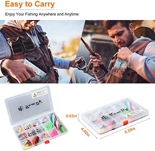 TCMBY Fishing Lures Bait Tackle Kit Set for Freshwater Trout Bass Fishing, Including Accessories, Fishing Tackle Box, Crankbait, Spoon, Hooks, Fishing Gear and Equipment for Starter Beginner. - Image 6