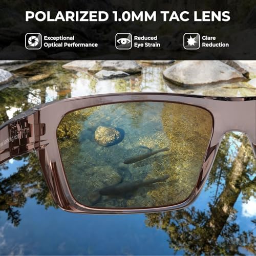 KastKing Huzzah Polarized Sport Sunglasses for Men and Women, Wrap Design - Image 3