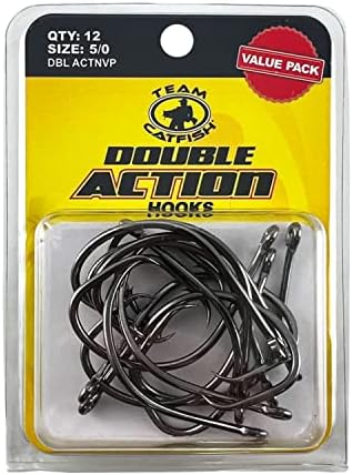 TEAM CATFISH Double Action Circle Hooks with Wide Gap & Sharp Point by TeamCatfish