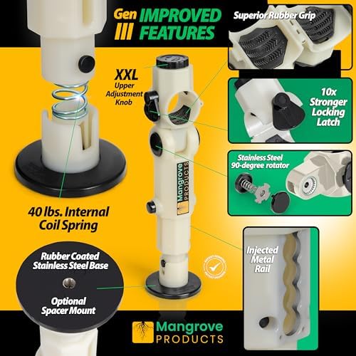 Gen3 Adjustable Trolling Motor Stabilizer, Vertical Adjust, Fitment for Minn Kota, Rhodan, Garmin, No Drilling, Shock Absorber, Boat Accessories, Trolling Motor Support - Image 4