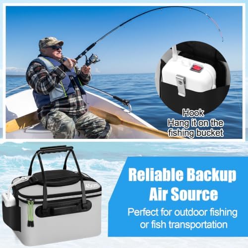 2 Pcs Fishing Bucket and Live Bait Aerator - Image 5