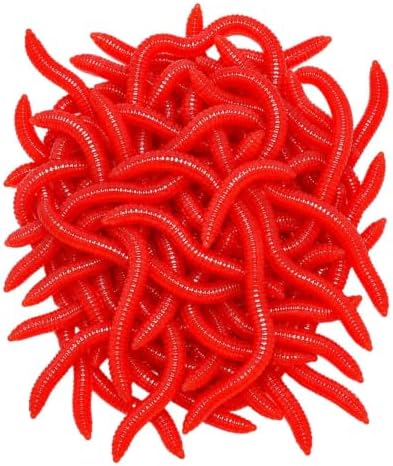 Simulation Earthworm Soft Fishing Lures Shrimp Scented Artificial Worm Bait by Unknown
