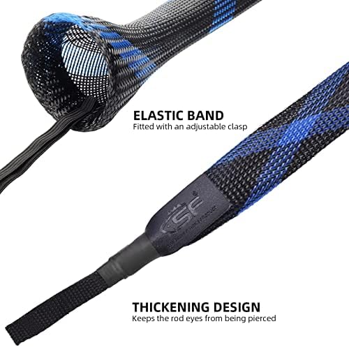 SF Fishing Rod Socks Pole Sleeve Cover Protector Gloves - Image 3