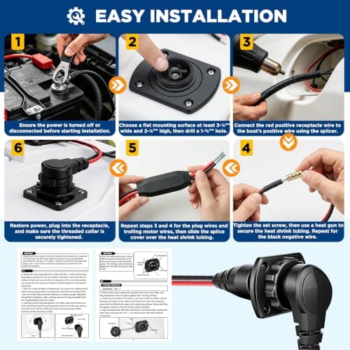 Trolling Motor Plug and Receptacle 1865120 MKR28 compatible with Minn Kota - Image 5