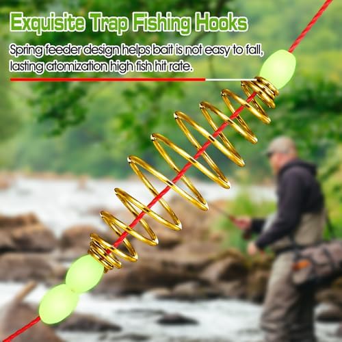 Teenyyou 9 Pack Carp Fishing Baits Hooks with Fishing Spring Carp Feeder Lure Trap Hook 6#-14# Full Size Bait Tackle - Image 4