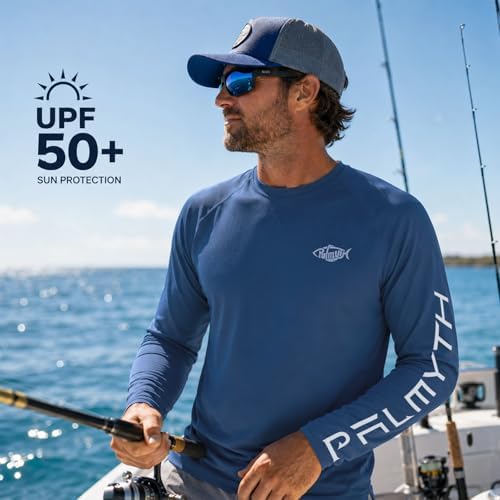 Palmyth Fishing Shirts for Men Long Sleeve UPF 50+ T Shirt Sun Protection - Image 3