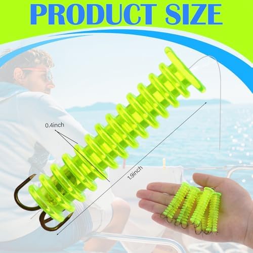 Soulchen Dip Bait Worms for Catfish Soft Swimming Lures for Catfish with Trident Hook Plastic Swim Baits Freshwater/Saltwater Plastic Swimming Lures - Image 2