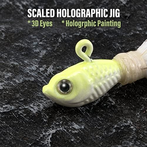 Dr.Fish 3 Pack Bucktail Jig Lure Hair Jig Saltwater Freshwater Lures Surf Fishing Bass Flounder Striper Bluefish Halibut Redfish - Image 3