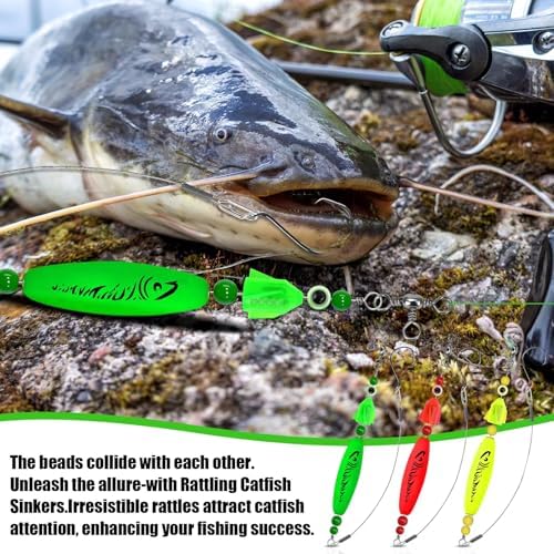 YOTO Santee Cooper Rig, Catfish Rig for Bank Fishing, Catfishing Tackle Rattler Floats, Chunky Rigs Catfish Equipment - Image 5