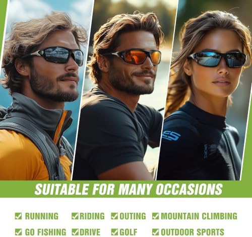 Polarized Sports Wrap Around Sunglasses Men Fishing Running Golf - Image 7