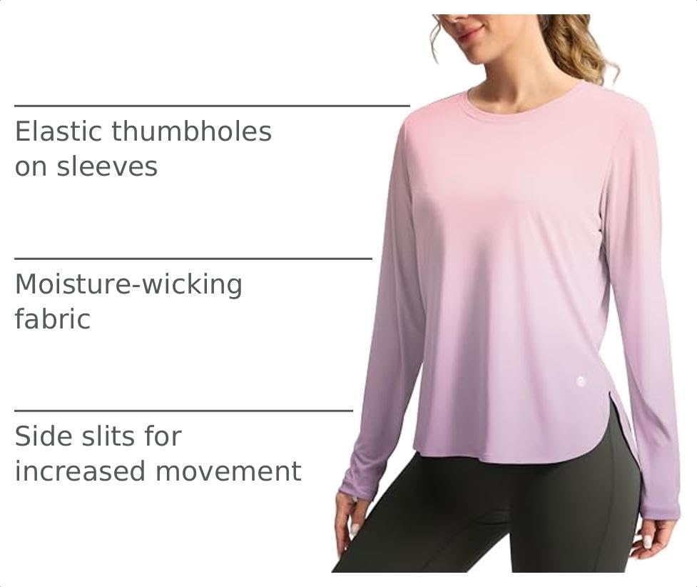 G Gradual Women's Sun Shirts UPF 50+ Long Sleeve Workout Hiking Tops - Image 4