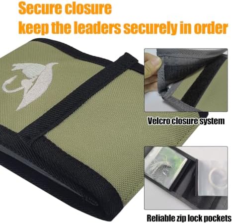 Aventik 10 Pockets Fishing Tackle Binder LeaderTippet Line Leader Wallet - Image 5