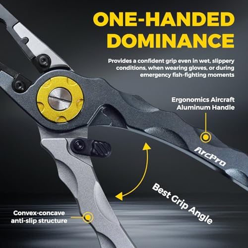 6061 Aluminum Fishing Pliers for Saltwater, Corrosion Resistant Split Ring Pliers with Sheath and Lanyard, Fish Hook Remover Tool and Line Cutter - Image 3
