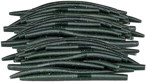 Soft Fishing Worm 100PCS, 3/4/5/6" Mega Value Pack Senko Style Soft Lures for Bass, Plastic Worm Stick Baits, Multicolor, Cost-Effective Fishing Gift by PROBITE