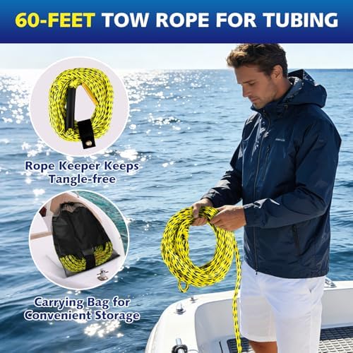 60FT 3-6K Boat Tow Rope for Tubing - Image 5