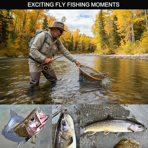 Fly Fishing Flies Assortment Kit, 42 Pieces of Dry, Wet, Nymphs, Streamers, Wooly Buggers, Terrestrials, for Trout Bass Salmon Steelhead, with Silicone Fly Box, Fly Fishermen Gift - Image 6