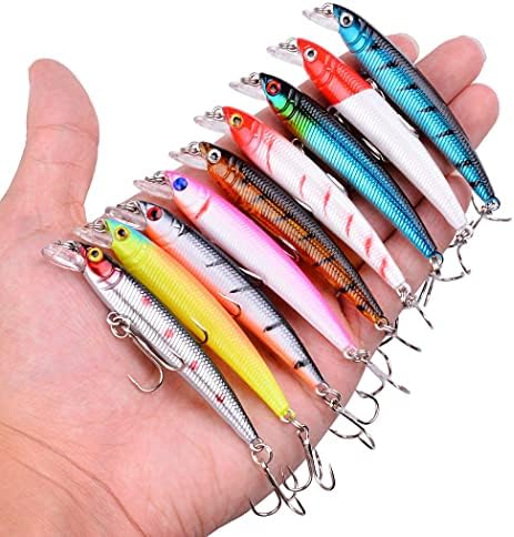 Aorace Fishing Lures Kit Mixed Including Minnow Popper Crank Baits with Hooks for Saltwater Freshwater Trout Bass Salmon Fishing - Image 7