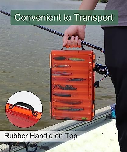 Fishing Lure Box Double Sided Tackle Box 18 Compartment Lure Box 3700 Tackle Tray Crankbait Storage Spinner Bait Tackle Box Large Bait Box - Image 5