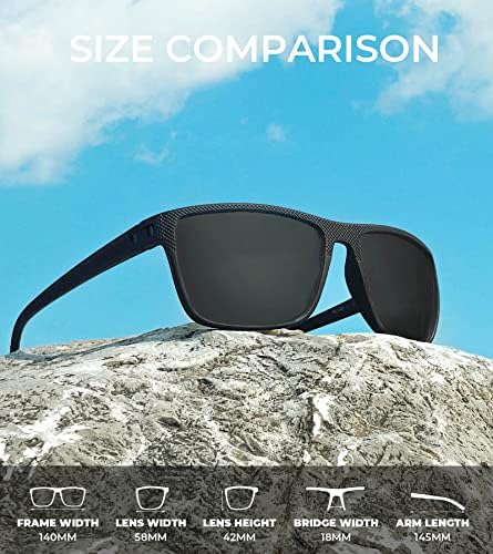 KALIYADI Polarized Sunglasses for Men, Lightweight Sun Glasses with UV Protection for Driving Fishing Golf - Image 3