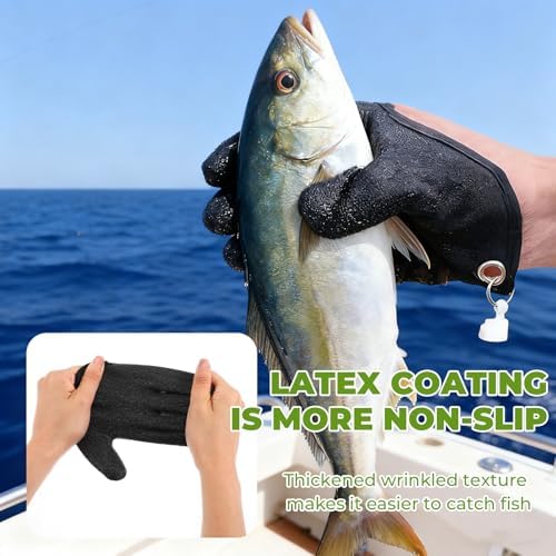 Ptwola 2 Pcs Fishing Gloves with Magnet Release - Image 4