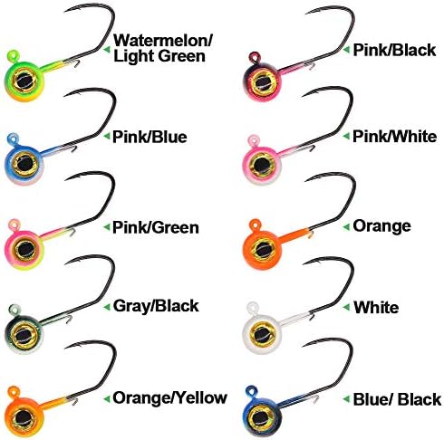 Crappie Jig Heads Kit With Underspin Spinner Blade, Lures and Jigs for Fishing - 30 & 50 Pack, 1/8, 1/16, 1/32 oz - Image 3