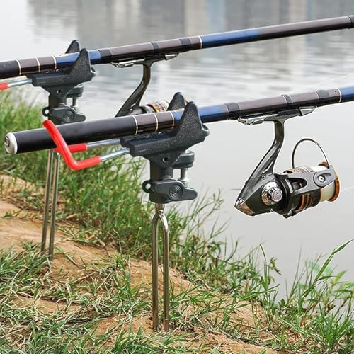 Fishing Rod Holder for Ground 2 Pack,Height Adjustable 22.4-34.3in,360 Degree Adjustable Easy Folder Rod Holder for Ground (Rod Holder -01) - Image 7