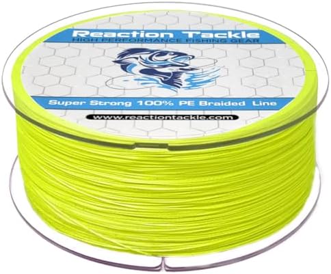 Reaction Tackle Braided Fishing Line - Pro Grade Power Performance for Saltwater or Freshwater Fish - Colored Fishing Line Braid for Extra Visibility by ReactionTackle