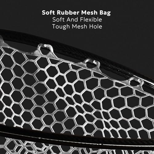 SF Fly Fishing Landing Net Soft Rubber Mesh Trout Net Catch and Release Net - Image 5