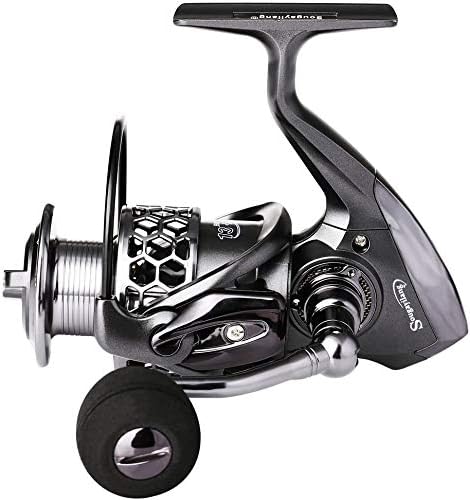 Sougayilang Fishing Reel 13+1BB Light Weight Ultra Smooth Aluminum Spinning Fishing Reel with Free Spare Graphite Spool - Image 3