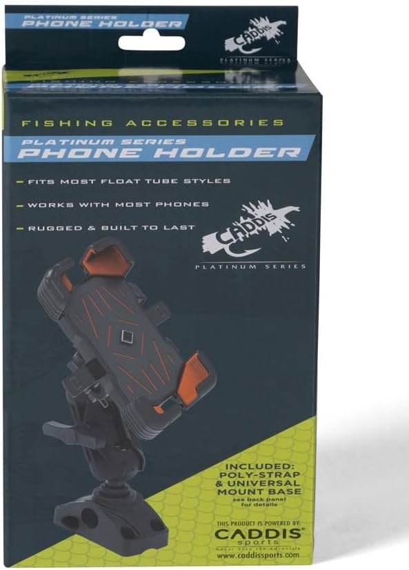 CADDIS Fishing Float Tube Phone Holder - Universal Plastic Cell Phone Mount for Any Fly Fishing and Angling Float Tube - Image 4
