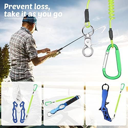 Woanger Coiled Lanyard for Tools Steel Wire Retractable,Green - Image 5