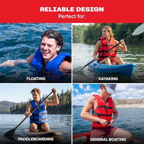 Airhead General Purpose Life Jacket for Adults & Kids - US Coast Guard Approved Life Vest for Men, Women, Youth, Child & Infant, Boating Safety PFD for Fishing & Swimming - Image 4