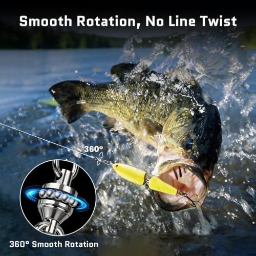 FishTrip 25/50Pcs Fishing Ball Bearing Swivel with Quick Oval Split Rings - Image 3