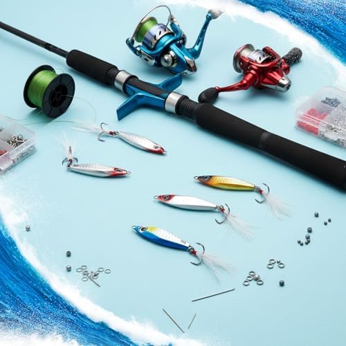 20 Pcs Spoon Fishing Lures 1.06 oz Saltwater Micro Fishing Jigs Sink Metal Jigging with Ultra-Sharp Hooks for Shore Sea Fish Salmon Bass - Image 5