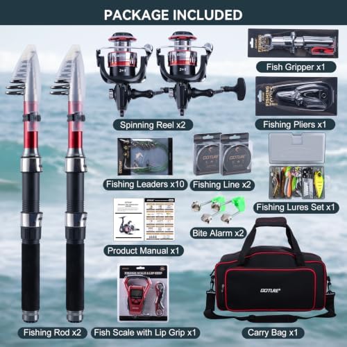 Goture 2-Pack Fishing Rod and Reel Combo with Carrier Bag,1.8M-2.7M - Image 5