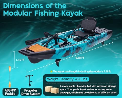 Albott Modular Fishing Kayak with Drive System & Durable HDPE, Customizable - Image 2