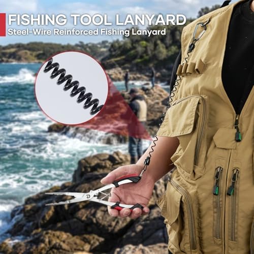 Fishing Pliers,Fishing Pliers Saltwater,Stainless Steel Pliers - Image 2