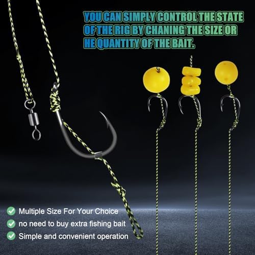 CWSDXM Carp Fishing Hair Rigs Baits Carp Rigs Kit Fishing Equipment Accessories 70pcs/206pcs - Image 4