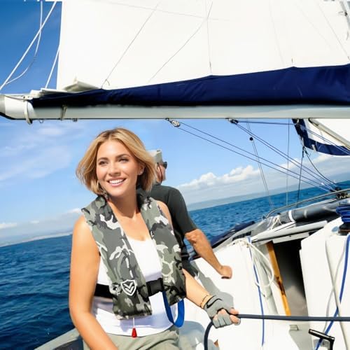 Manual Inflatable Life Jacket for Adults| Supports up to 330 lbs - Image 2