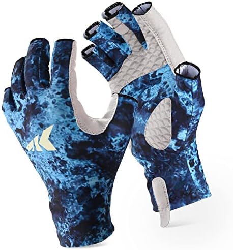 KastKing La Sal UPF50+ Fingerless Fishing Gloves, Men and Women by KastKing