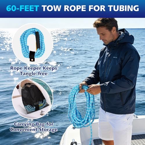 60FT 3-6K Boat Tow Rope for Tubing - Image 5