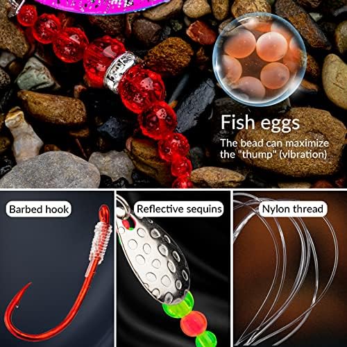 QualyQualy Fishing Lure Rig Spinnerbait, Walleye Rig Spinner Blades for Lure Making Freshwater Saltwater Fishing Bait Rig - Image 2