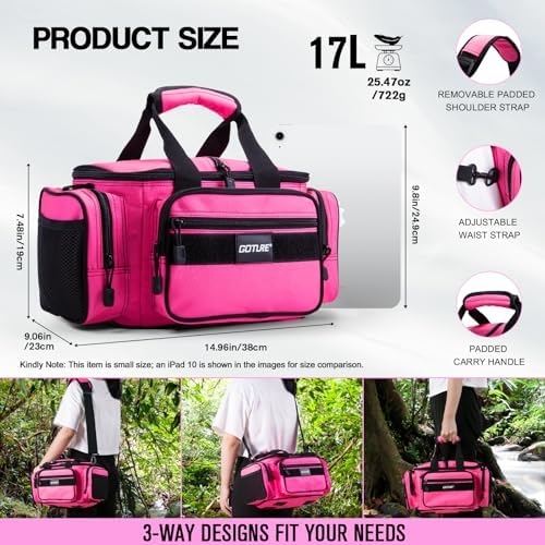 Goture Fishing Kits for Adult,Fishing Pole and Reel Combo, OpenSide Fishing Sling Tackle Storage Bag with 3 Tackle Boxes,Gift for Men - Image 3
