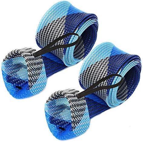 Reaction Tackle Rod Socks, Fishing Rod Sleeves and Covers for Spinning and Casting Rods, Breathable Mesh Rod Protectors with Elastic Band (2-Pack) by ReactionTackle
