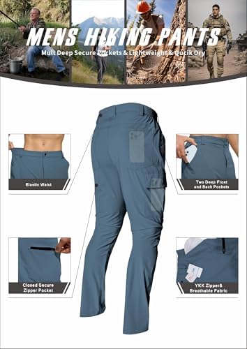 Men's Lightweight Hiking Cargo Pants Waterproof Quick Dry Travel Climbing Camping Fishing Mens Work Pants Outdoor - Image 4