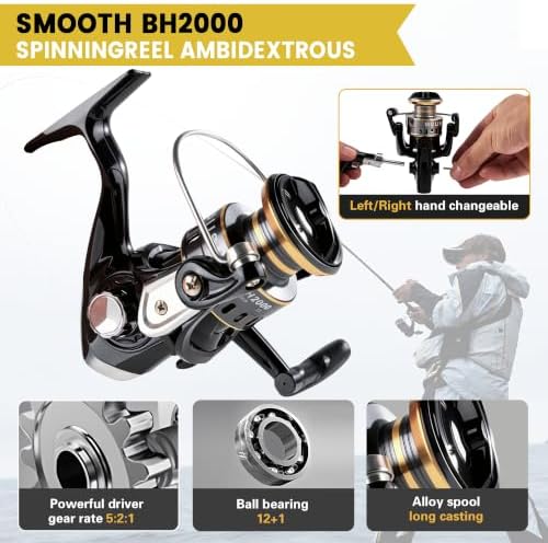 Fishing Pole Kit, Carbon Fiber Telescopic Fishing Rod and Reel Combo with Spinning Reel, Line, Bionic Bait, Hooks and Carrier Bag, Fishing Gear Set for Beginner Adults - Image 4