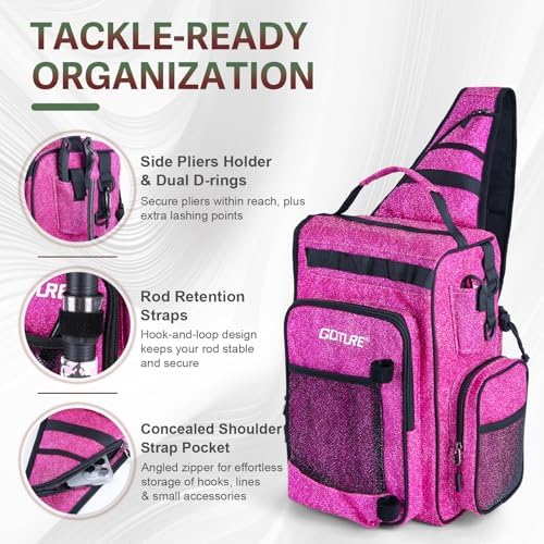 Goture Fishing Kits for Adult,Fishing Pole and Reel Combo, OpenSide Fishing Sling Tackle Storage Bag with 3 Tackle Boxes,Gift for Men - Image 2