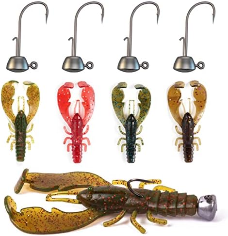 Ned Rig Baits Kit,TRD Soft Plastic Worms or Crawfish for Bass Fishing by OJYDOIIIY